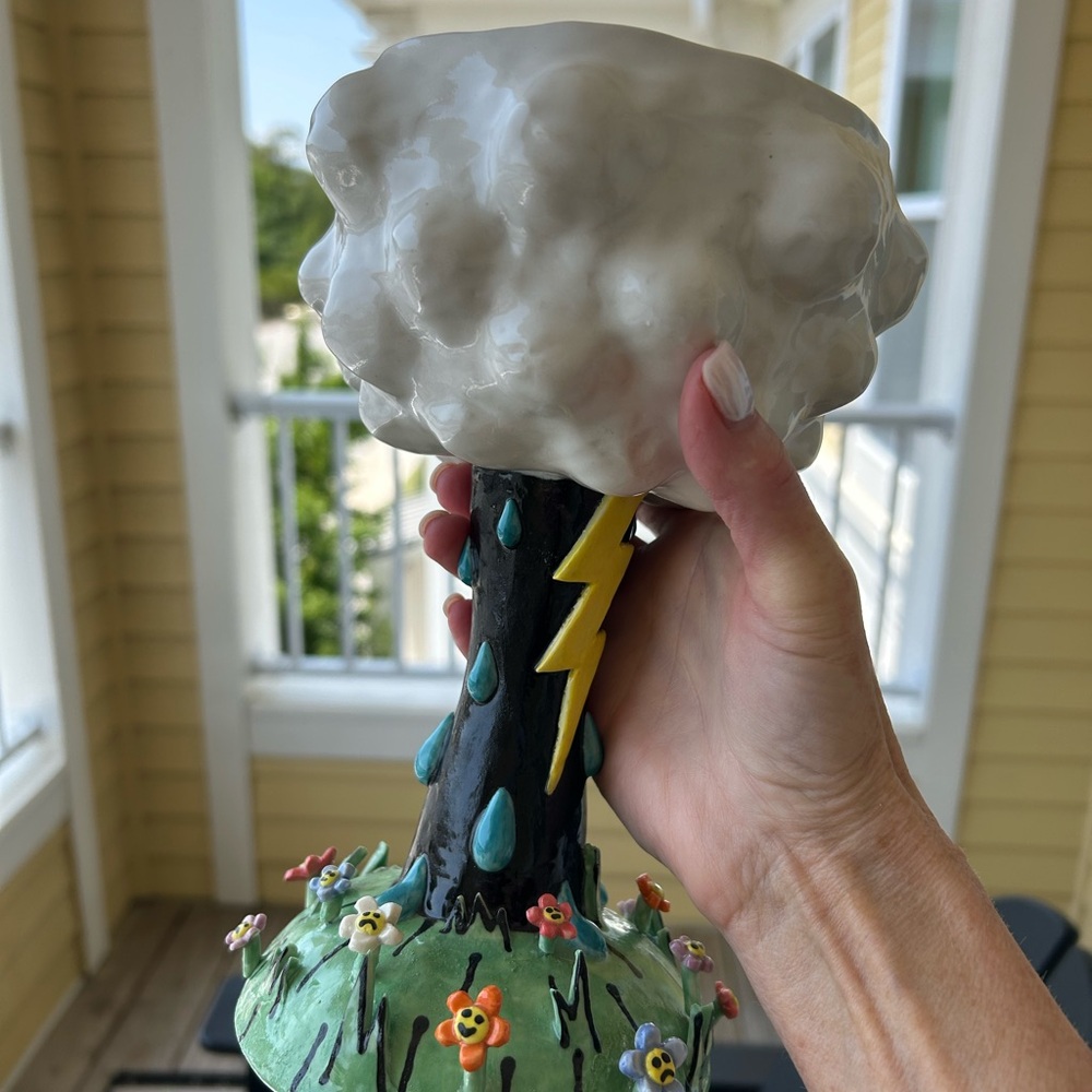 Ceramic Rain Cloud Margarita Cup by Ceramicist Ashley Bevington, NEVER USED